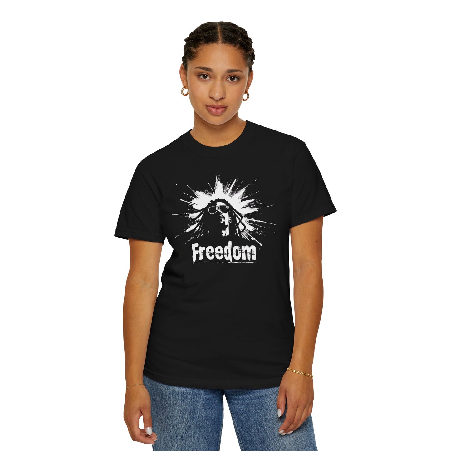 Freedom Basking in Radiance Unisex Garment-Dyed T-shirt