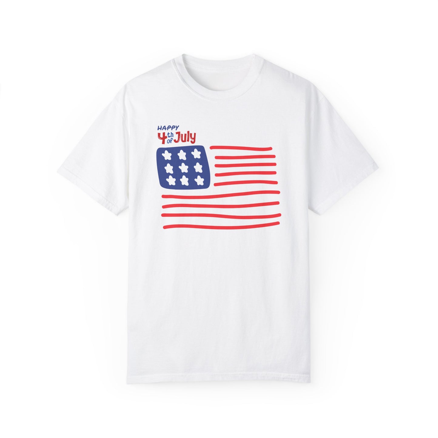 Happy 4th of July Unisex Garment-Dyed T-shirt